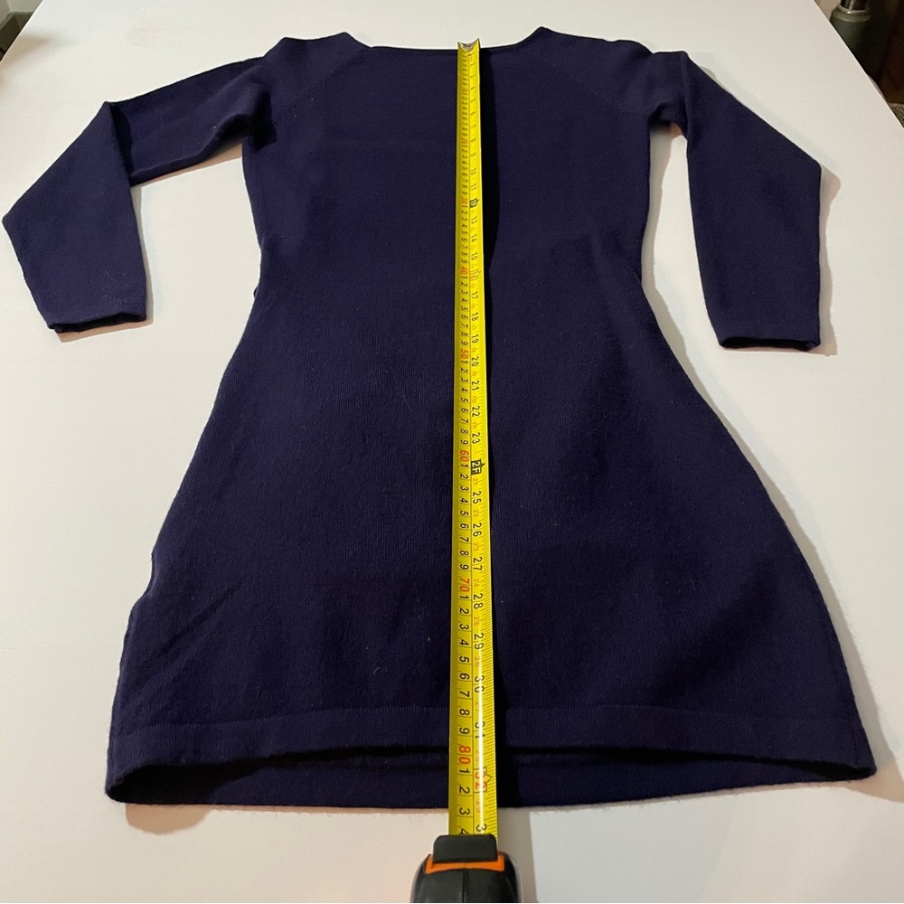 Pullover Factory Navy Sweater Dress Size: Extra Small - Picture 13 of 17